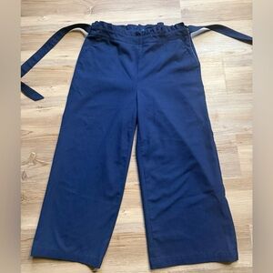 Avo Paperbag style wast band Navy Blue Women's Pants
